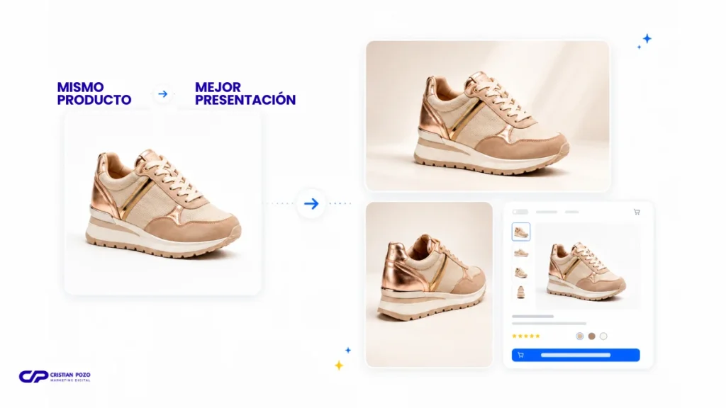 Imágenes de productos para Meta Ads creadas con apoyo de inteligencia artificial