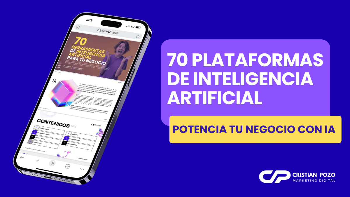 Descarga 70 herramientas de IA para tu negocio